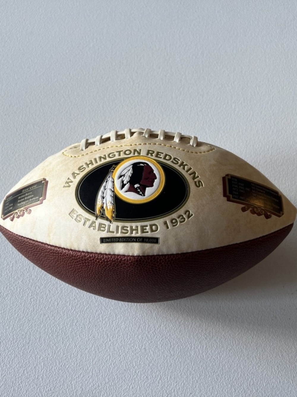 Limited edition 1998 Washington Redskins Fotoball Football.